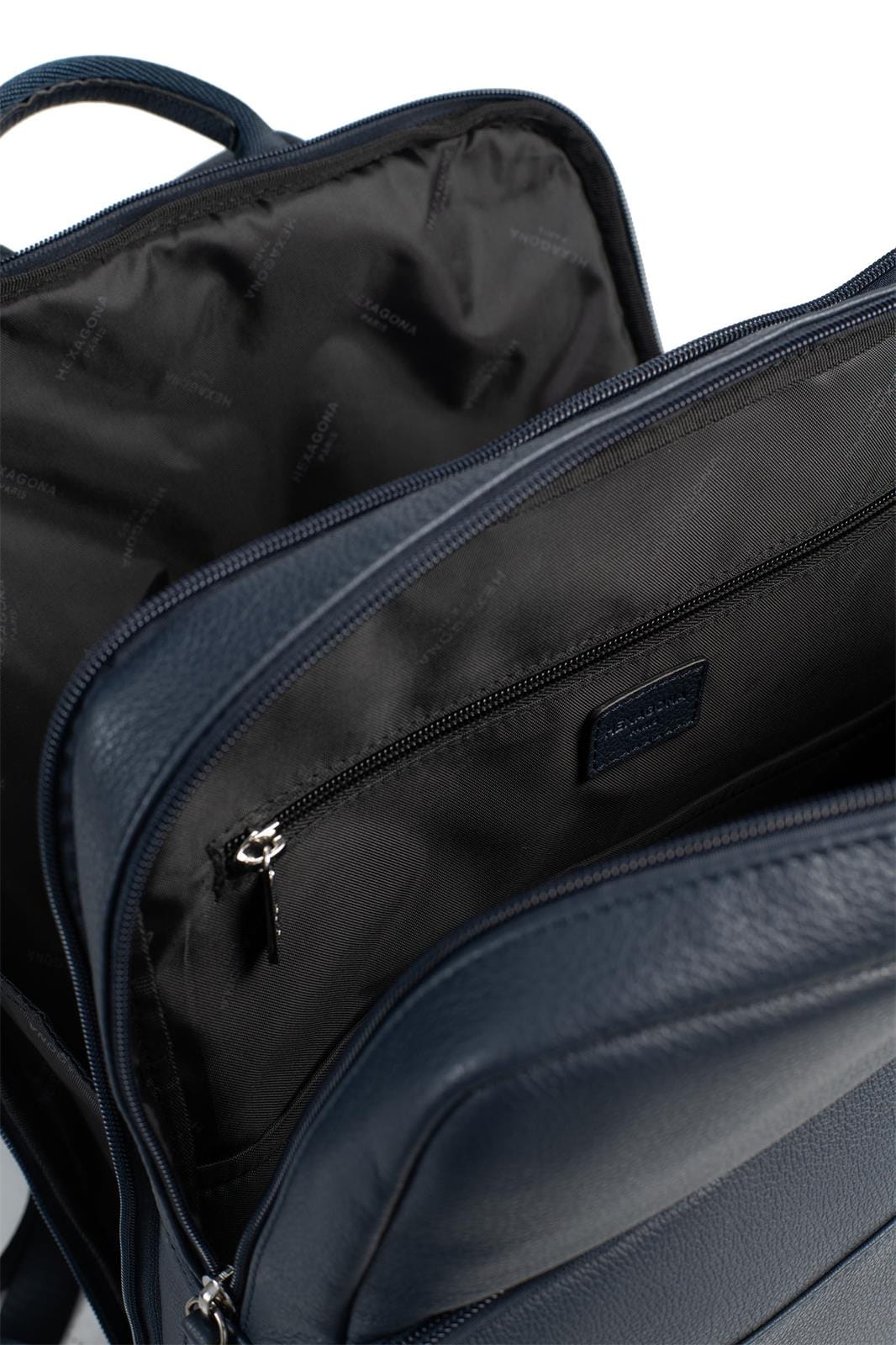 Hexagona Bags ONE Hexagona Navy Leather Backpack