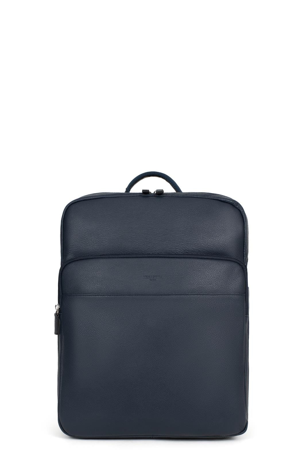 Hexagona Bags ONE Hexagona Navy Leather Backpack