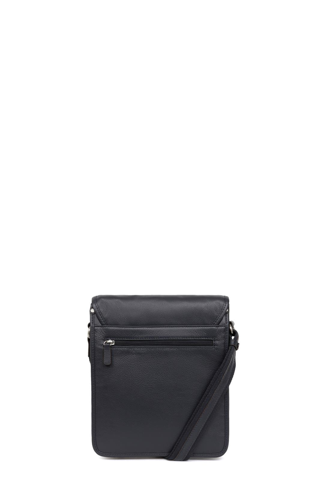Hexagona Bags ONE Hexagona Navy Leather Messenger Satchel