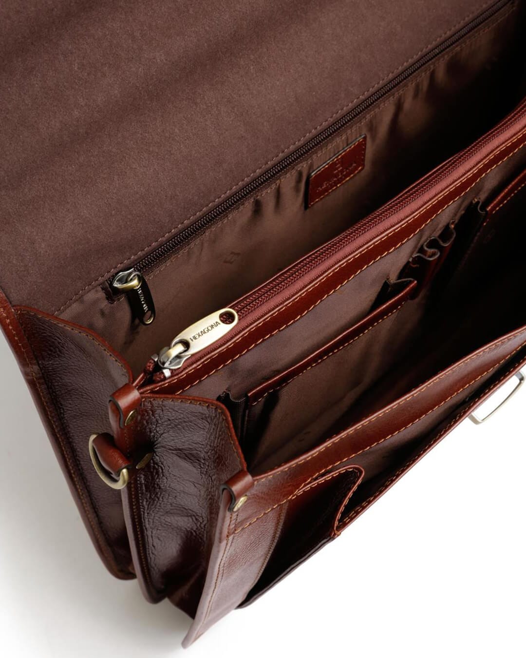 Hexagona Bags ONE Hexagona Tan Satchel