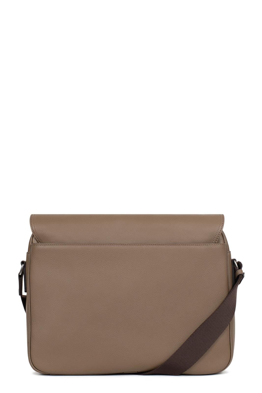 Hexagona Bags ONE Hexagona Taupe Leather Satchel