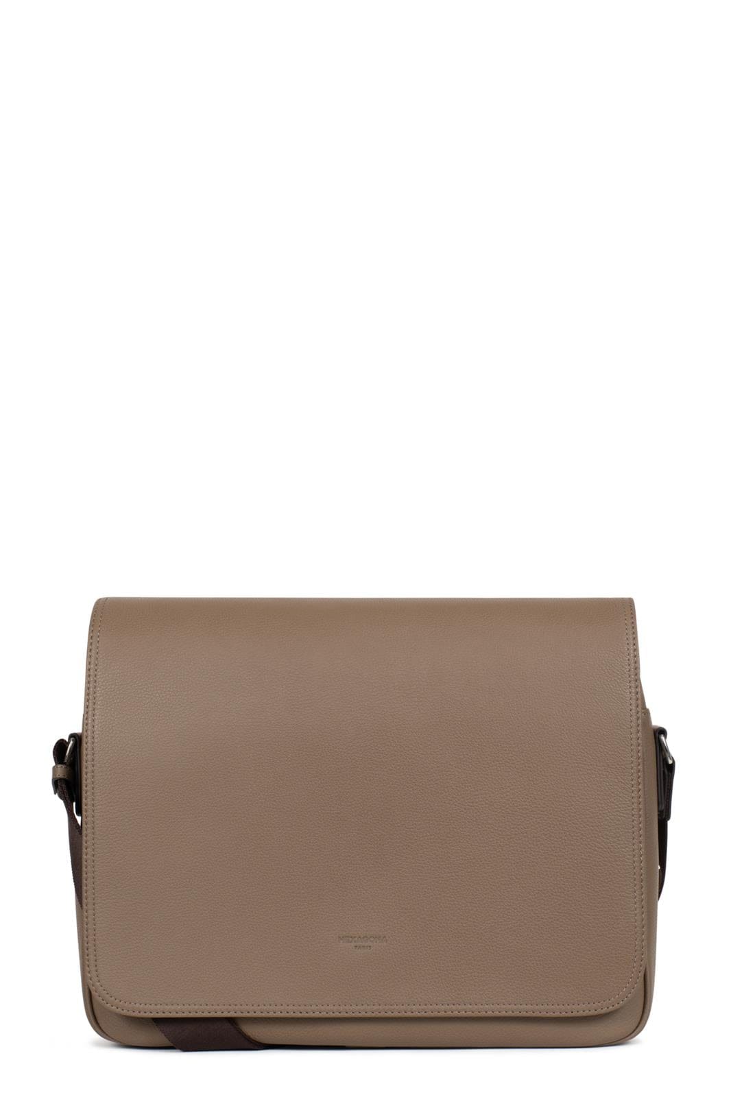 Hexagona Bags ONE Hexagona Taupe Leather Satchel