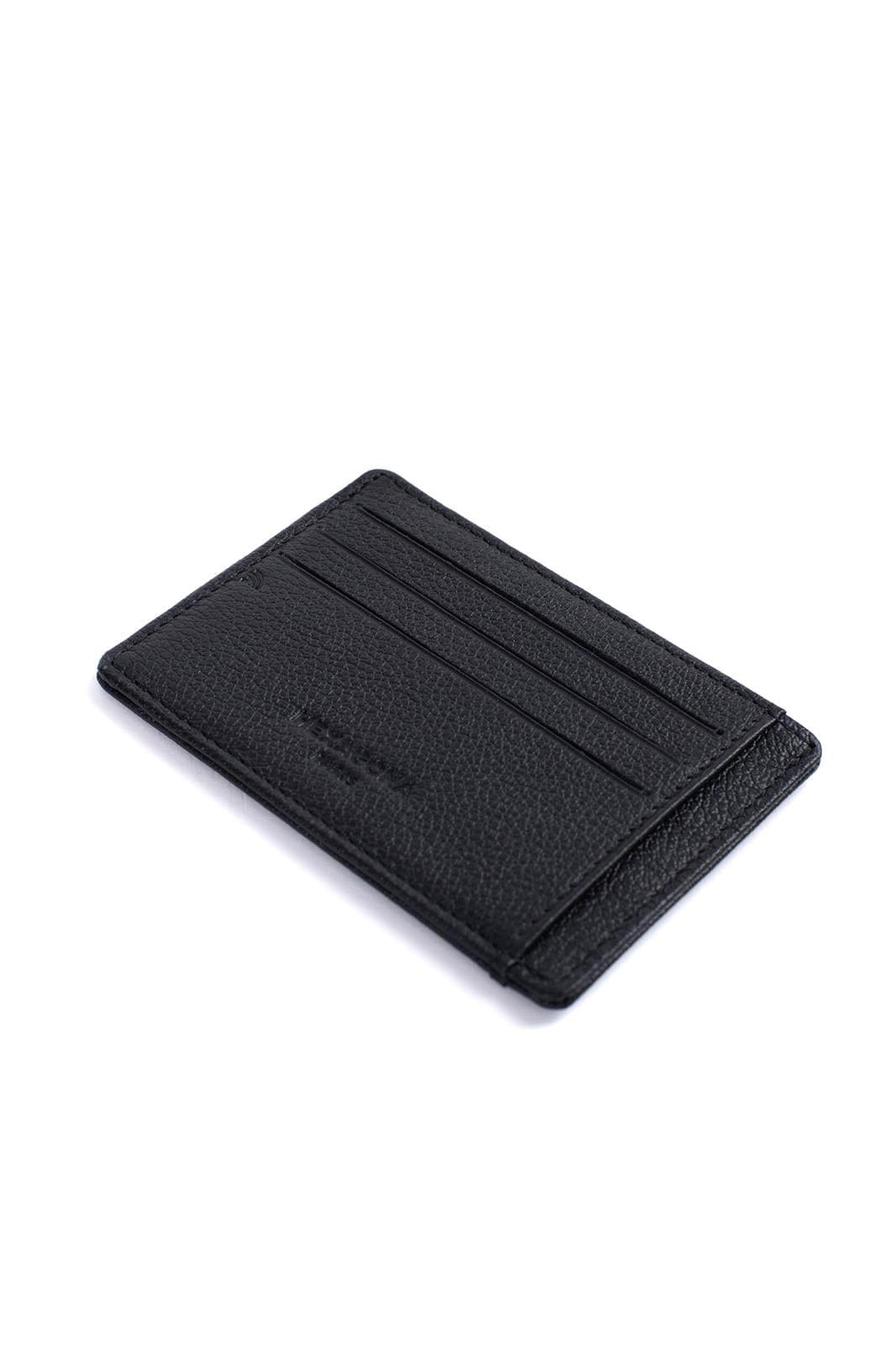 Hexagona Wallets ONE Hexagona Black Leather Card Holder