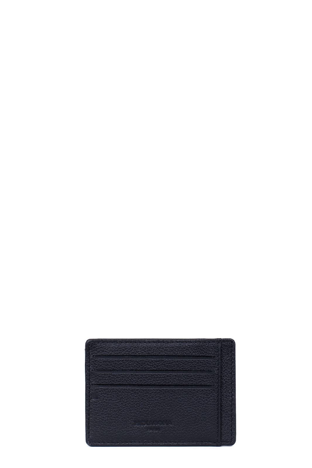 Hexagona Wallets ONE Hexagona Black Leather Card Holder