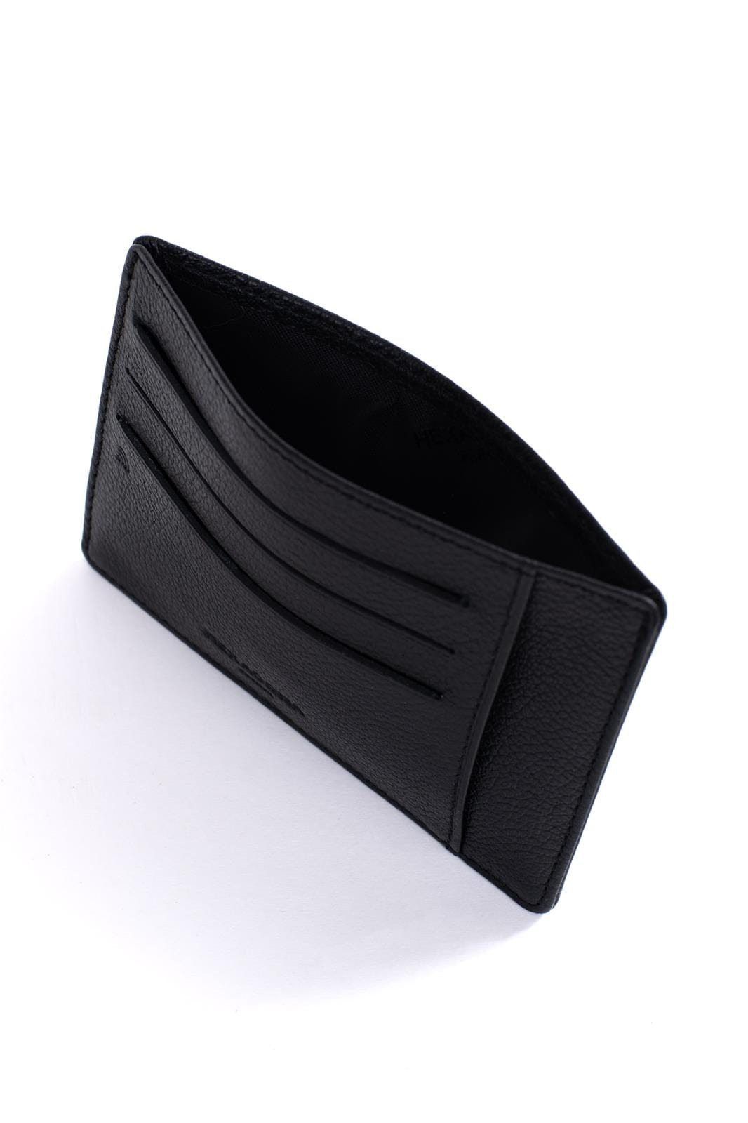 Hexagona Wallets ONE Hexagona Black Leather Card Holder with Coin Pocket