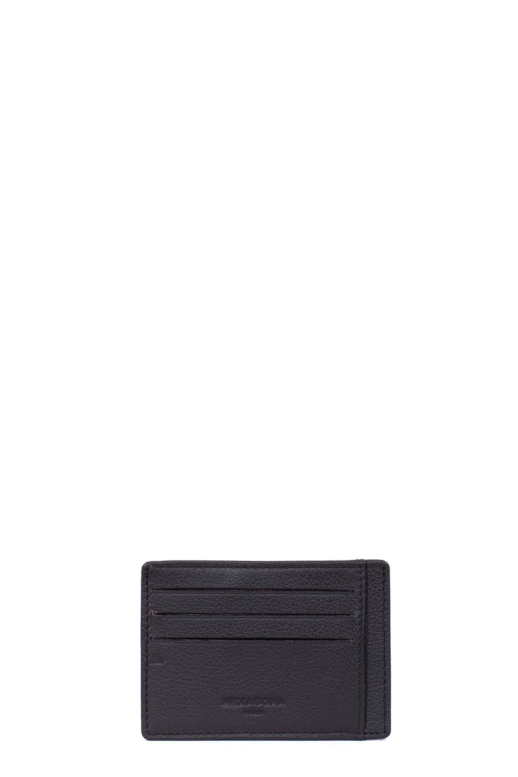 Hexagona Wallets ONE Hexagona Brown Leather Card Holder