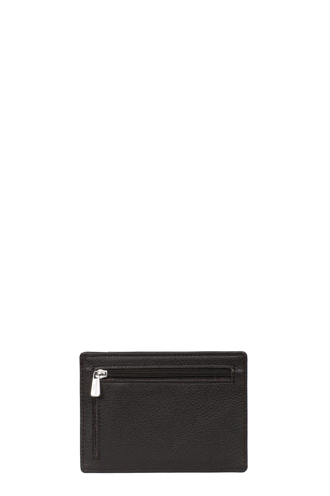 Hexagona Wallets ONE Hexagona Brown Leather Card Holder with Coin Pocket