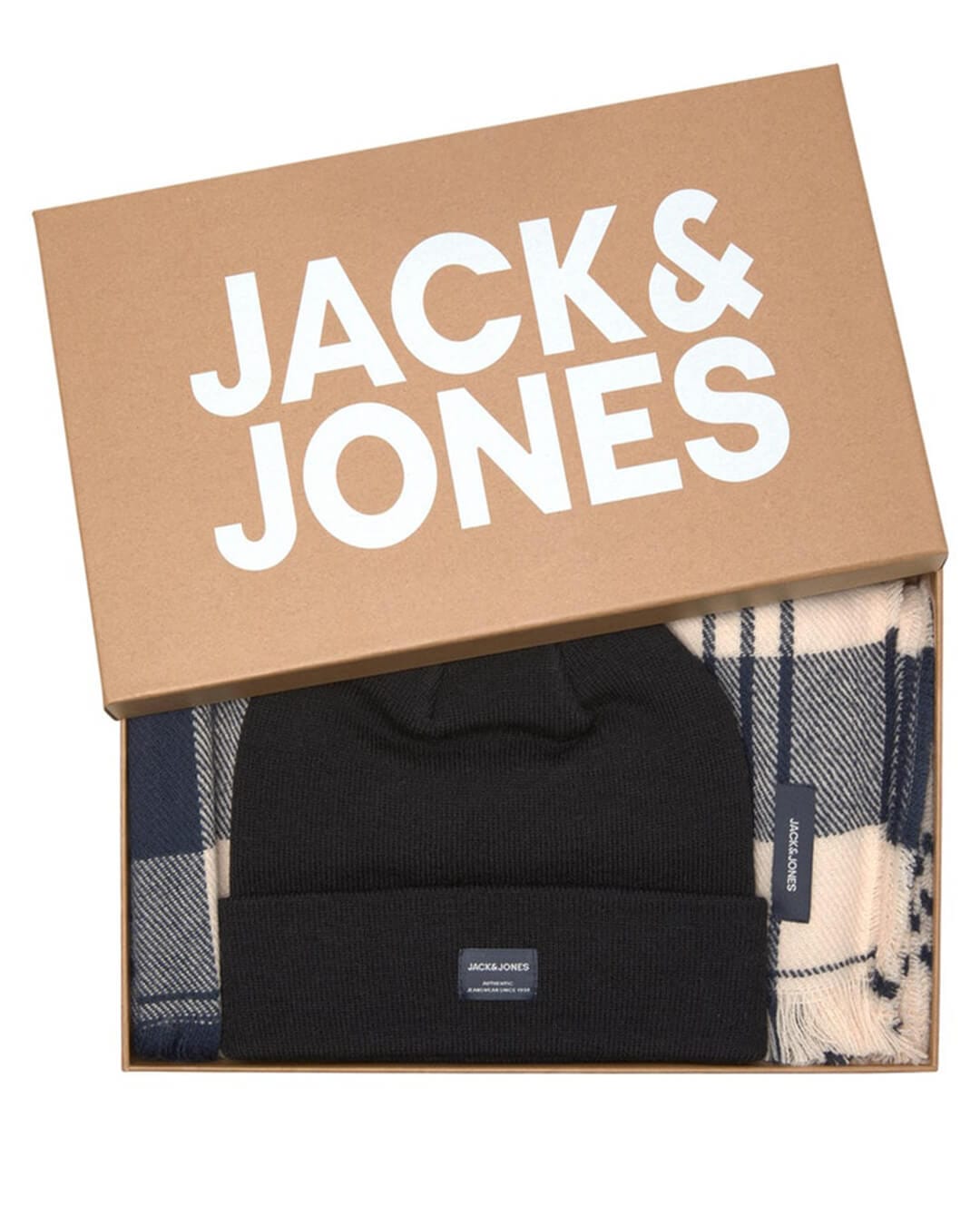 Jack &amp; Jones Beanies ONE SIZE Jack &amp; Jones Red Beanie And Scarf Gift Box