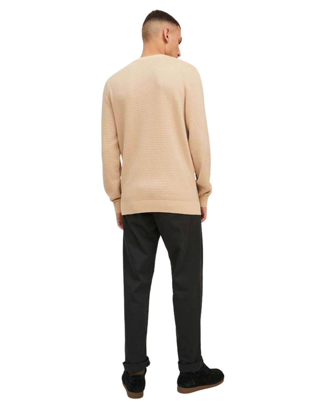 Jack & Jones Jumpers Jack & Jones Atlas Beige Crew Neck Jumper