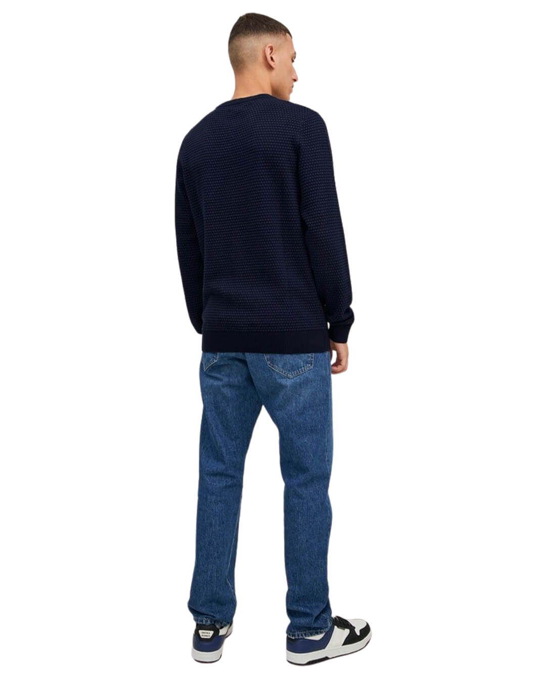 Jack & Jones Jumpers Jack & Jones Atlas Navy Crew Neck Jumper