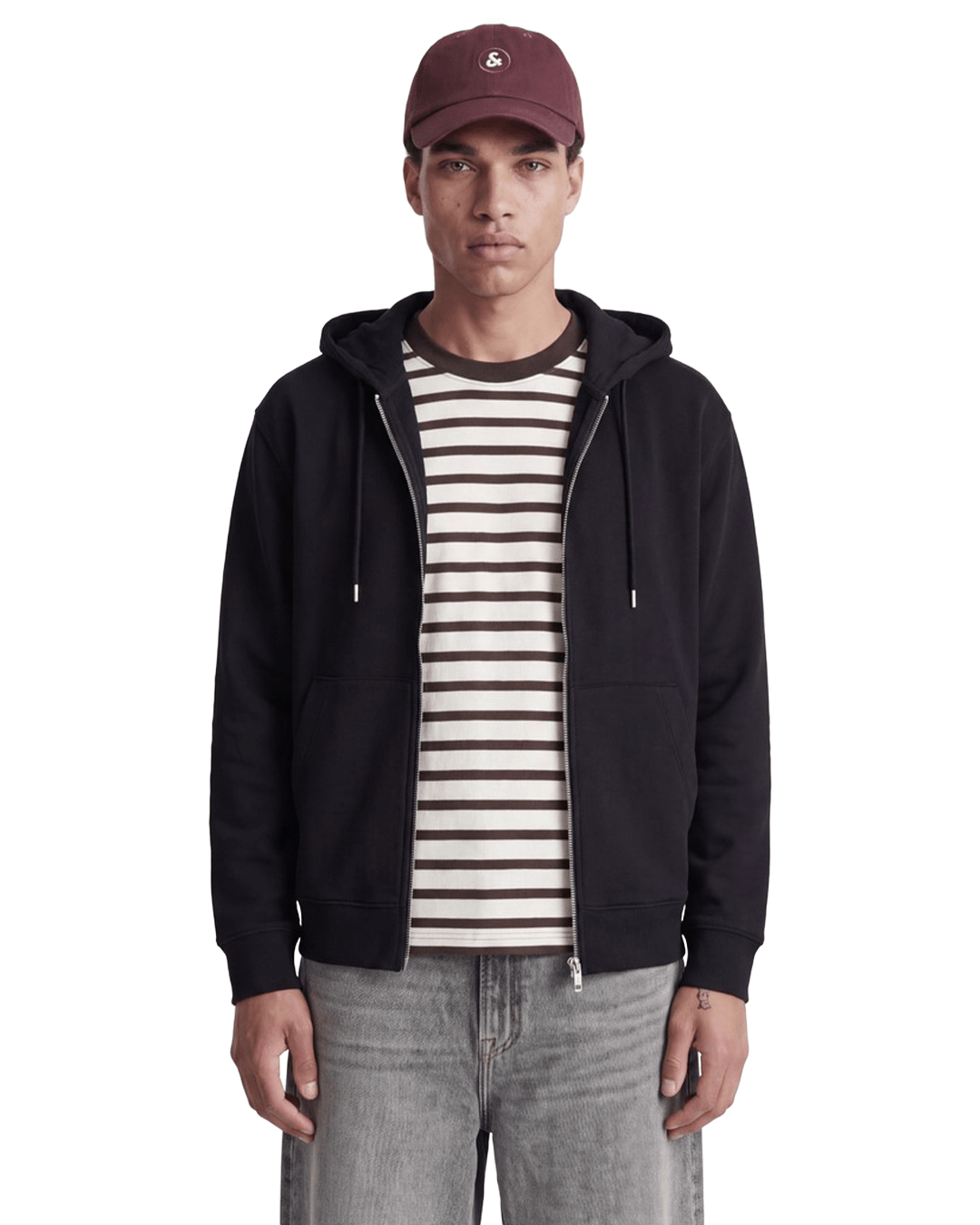 Jack & Jones Jumpers Jack & Jones Black Ace Zip Hoodie