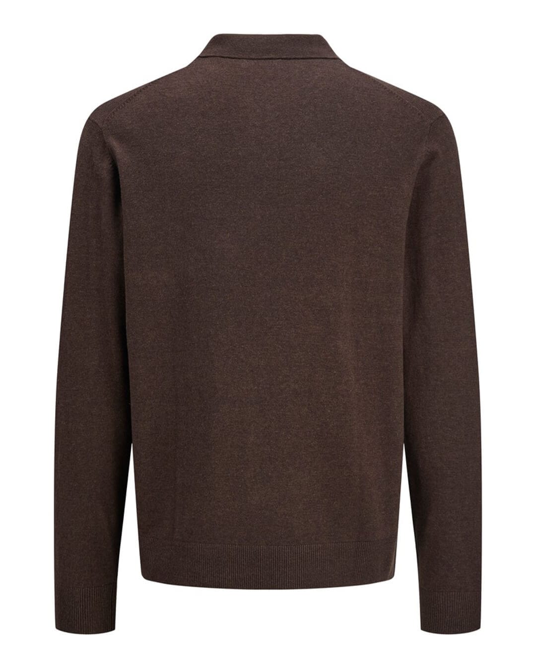 Jack & Jones Jumpers Jack & Jones Black Emil Knit Polo Half-Zip Jumper