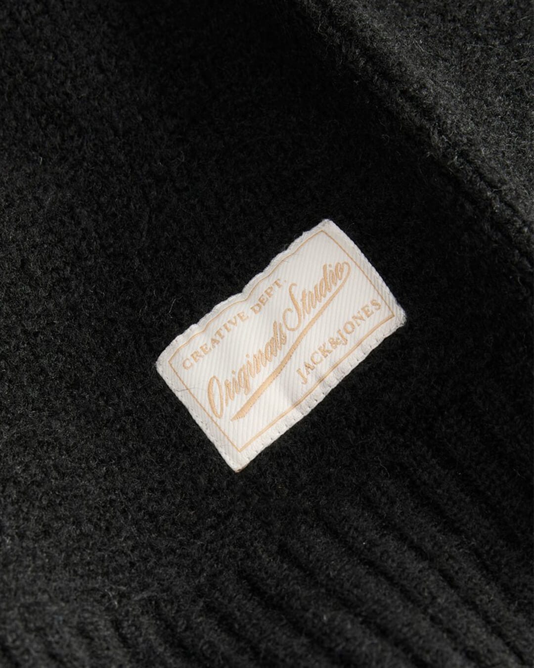 Jack & Jones Jumpers Jack & Jones Black Montreal Ollie Zip Knit Cardigan