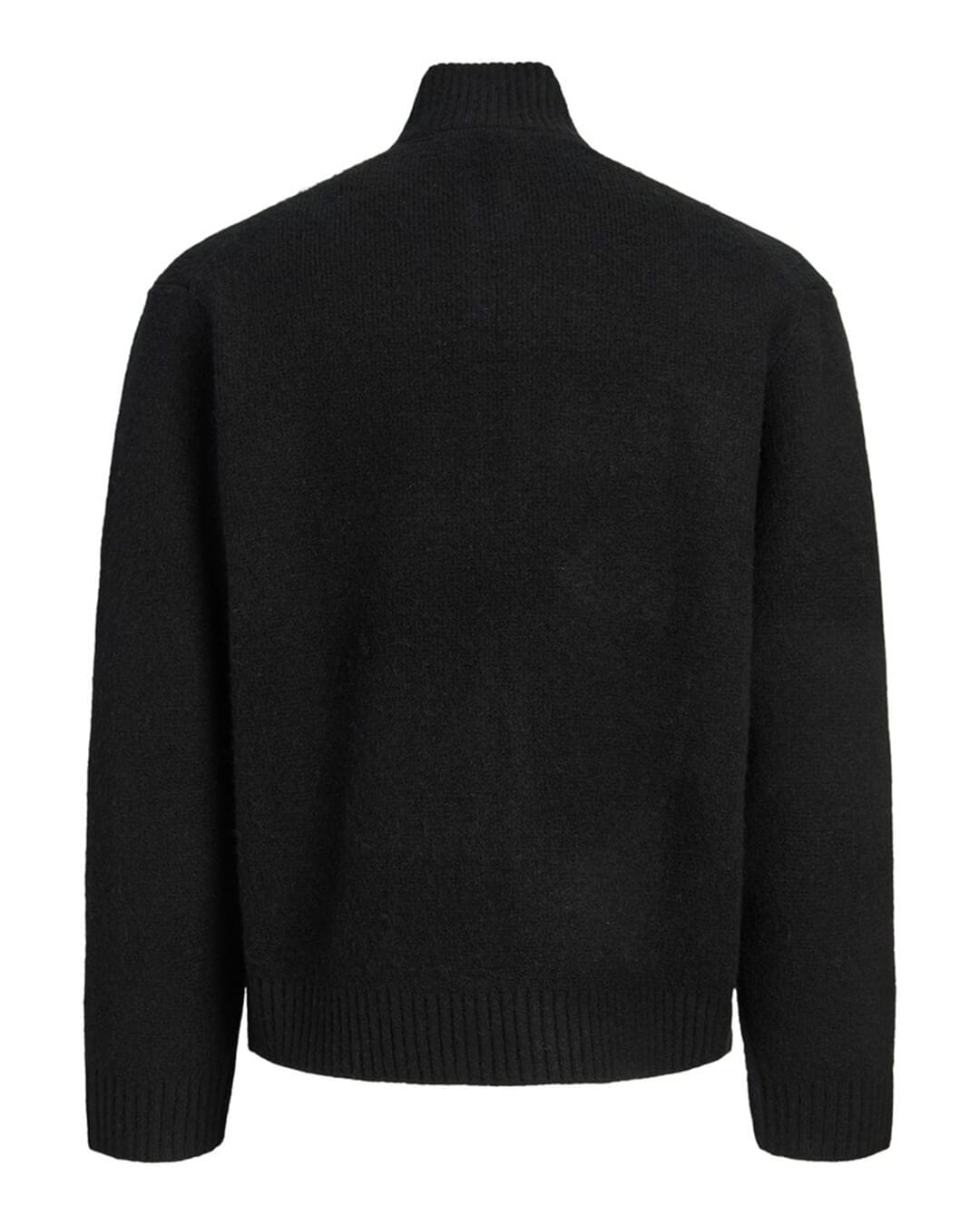 Jack & Jones Jumpers Jack & Jones Black Montreal Ollie Zip Knit Cardigan