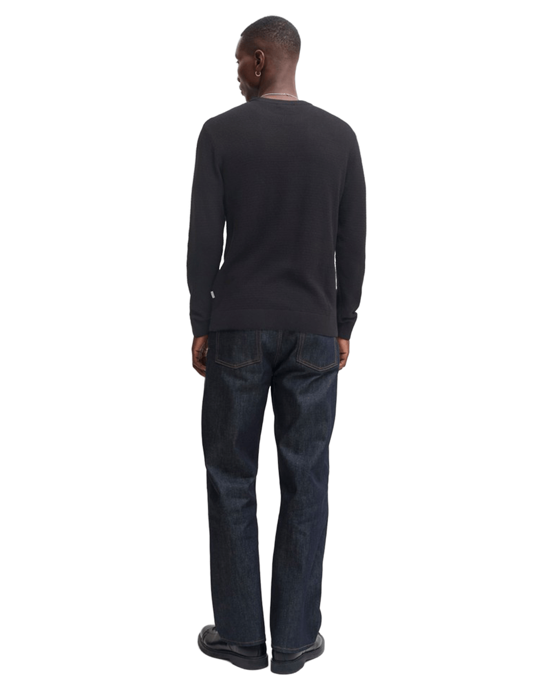 Jack & Jones Jumpers Jack & Jones Black Ryder Knit Crew Neck Jumper