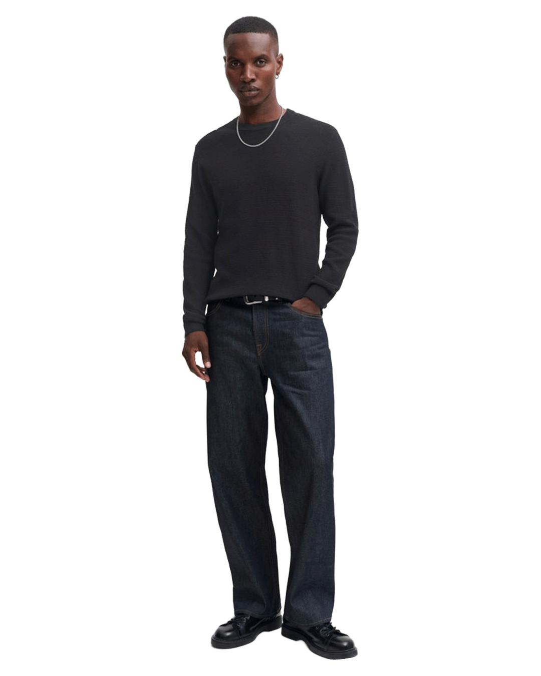 Jack & Jones Jumpers Jack & Jones Black Ryder Knit Crew Neck Jumper