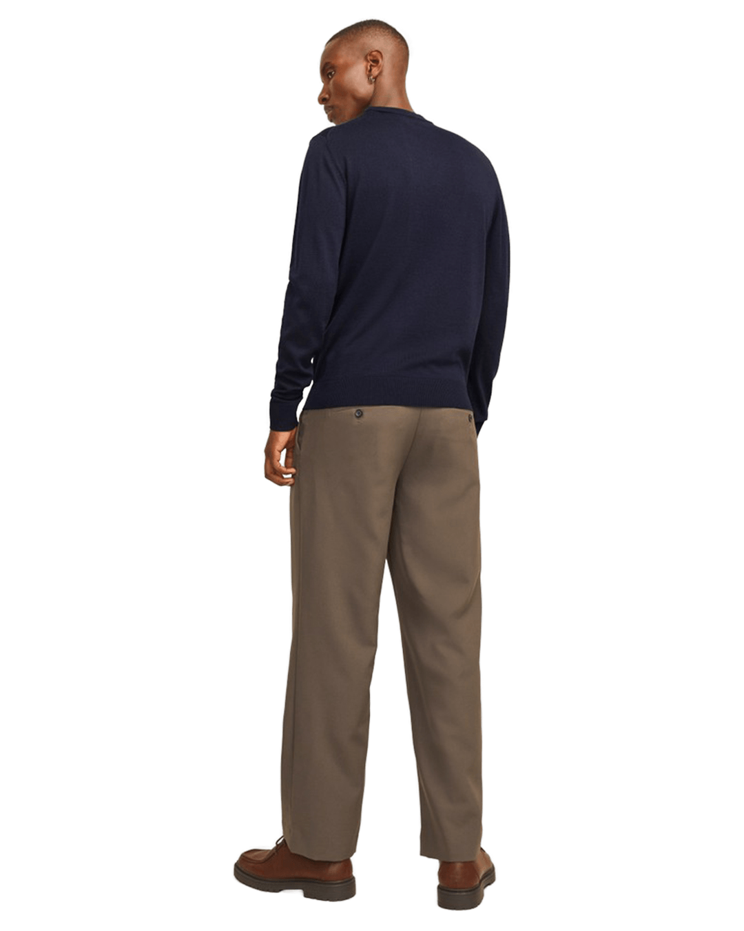 Jack & Jones Jumpers Jack & Jones Blue Milano Stitch Crew Neck Jumper
