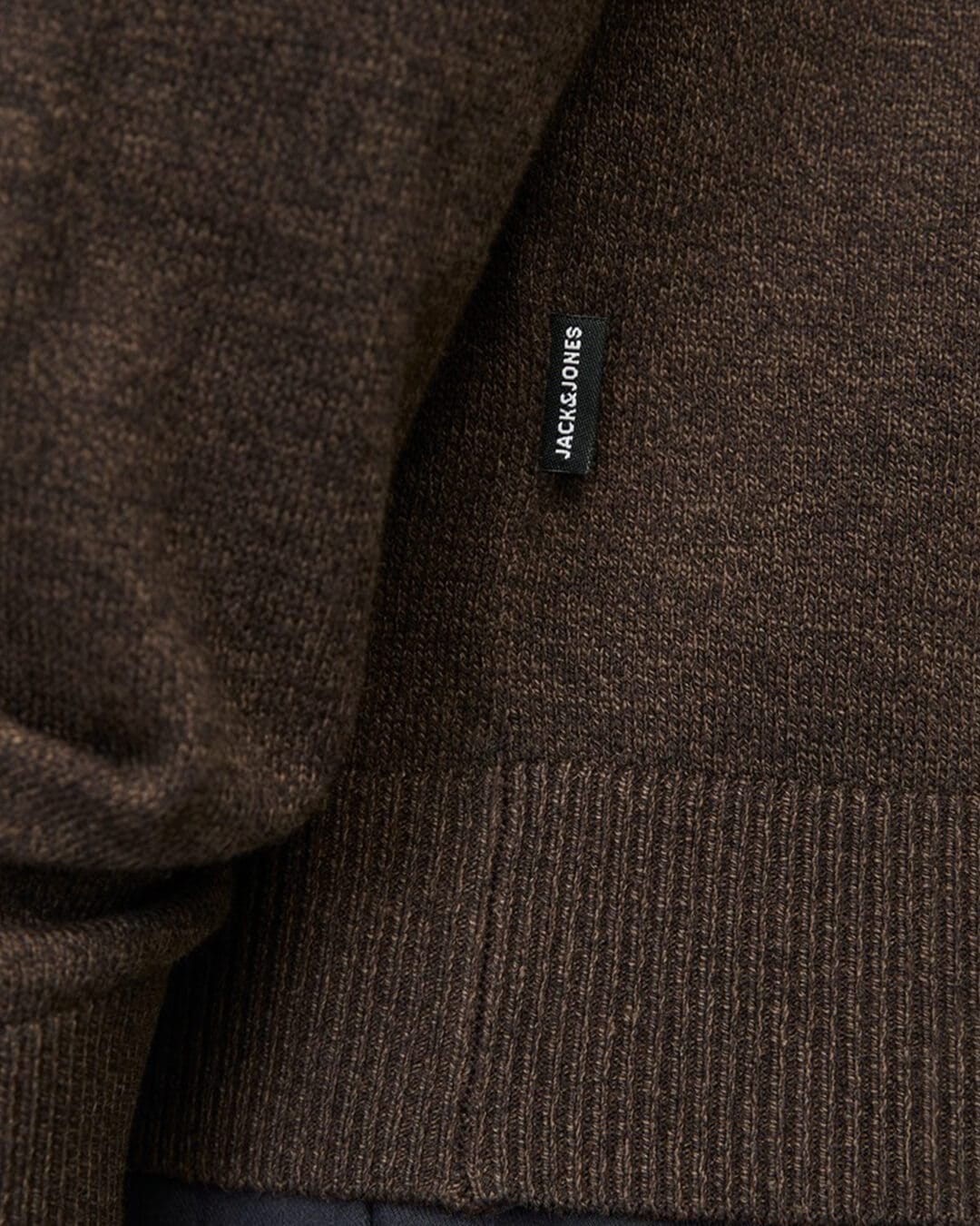 Jack & Jones Jumpers Jack & Jones Brown Emil Knit Half-Zip Jumper