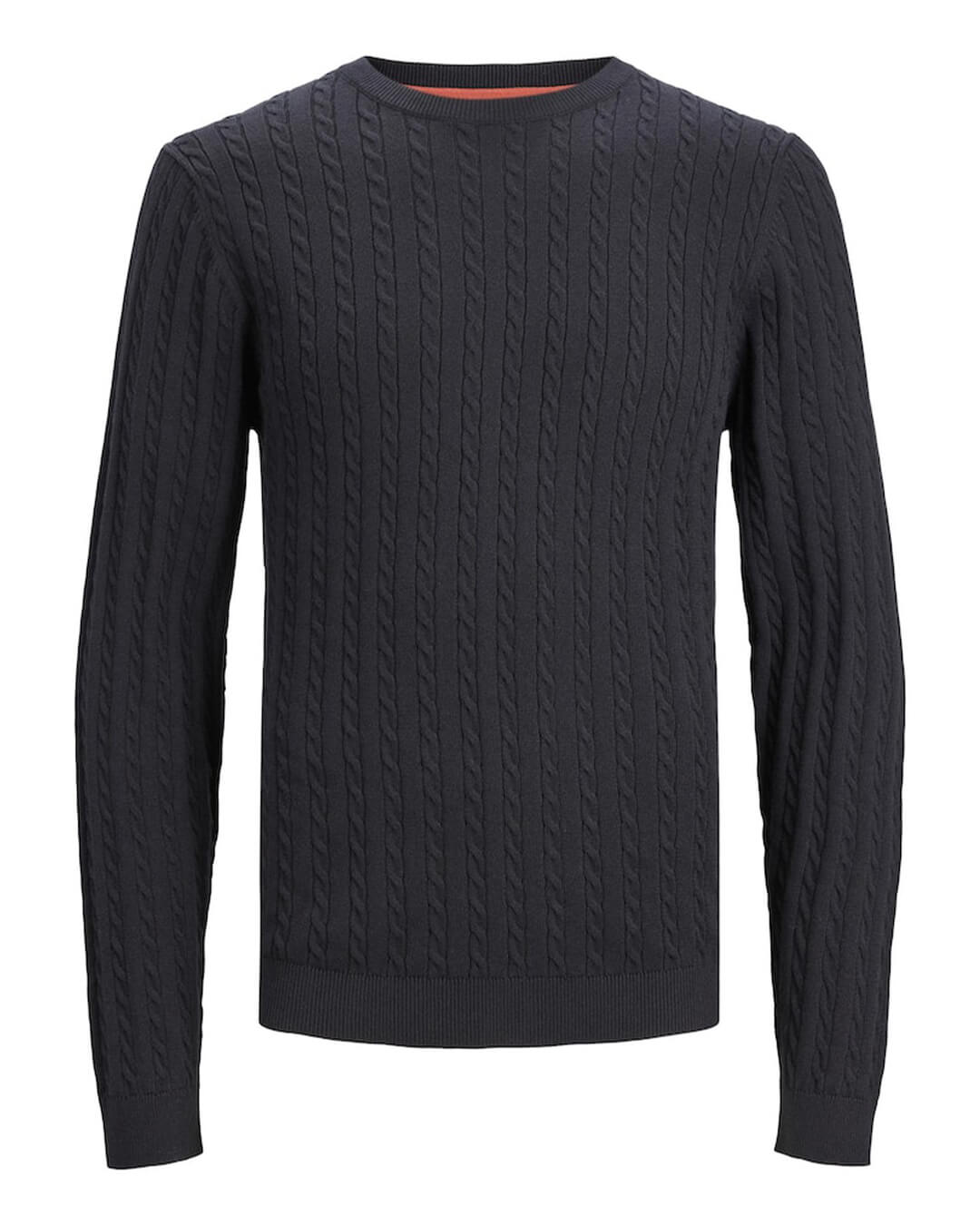 Jack & Jones Jumpers Jack & Jones Carlson Black Crew Neck Jumper