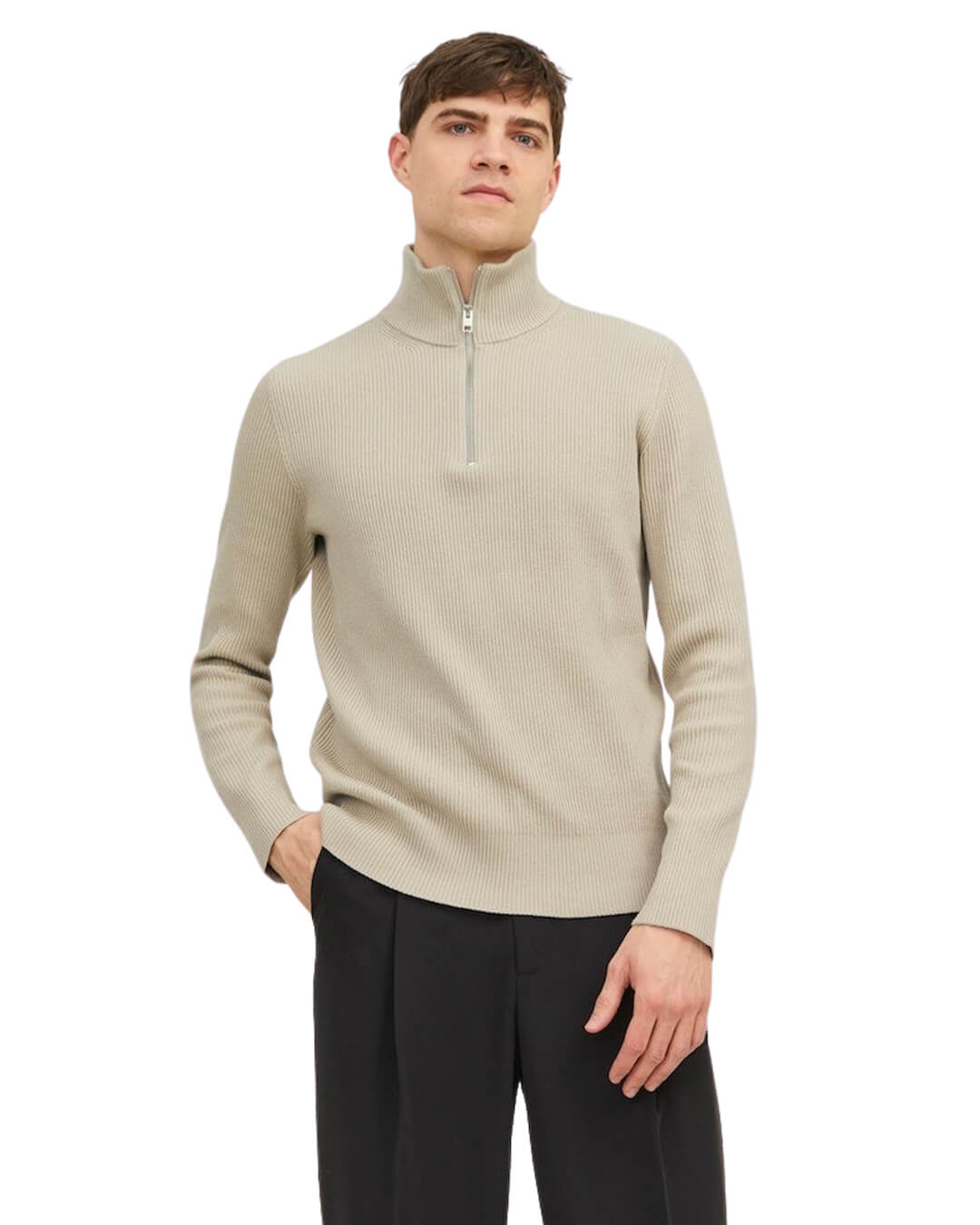 Jack & Jones Jumpers Jack & Jones CreamHalf Zip Jumper