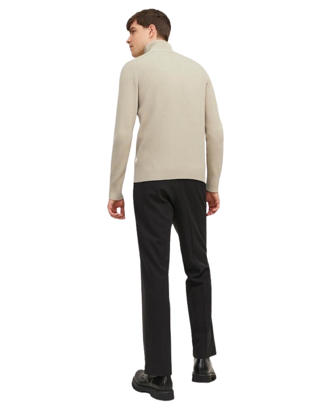 Jack &amp; Jones Jumpers Jack &amp; Jones CreamHalf Zip Jumper