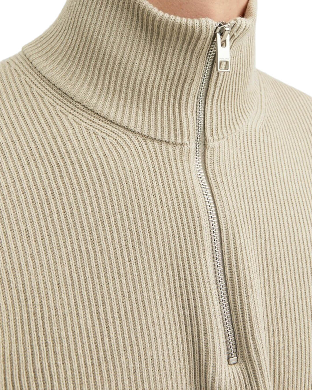 Jack &amp; Jones Jumpers Jack &amp; Jones CreamHalf Zip Jumper