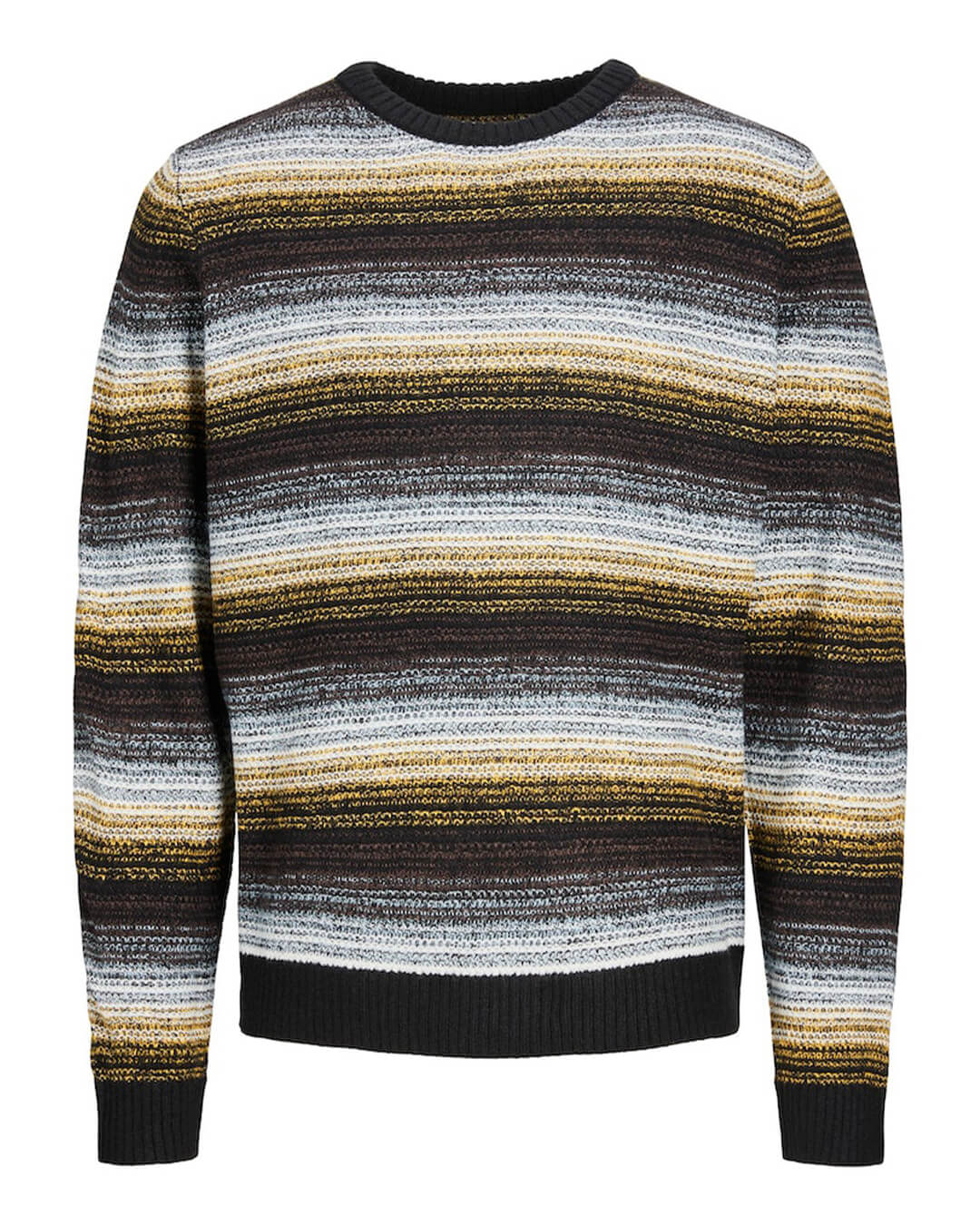 Jack & Jones Jumpers Jack & Jones Gradient Black Crew Neck Jumper