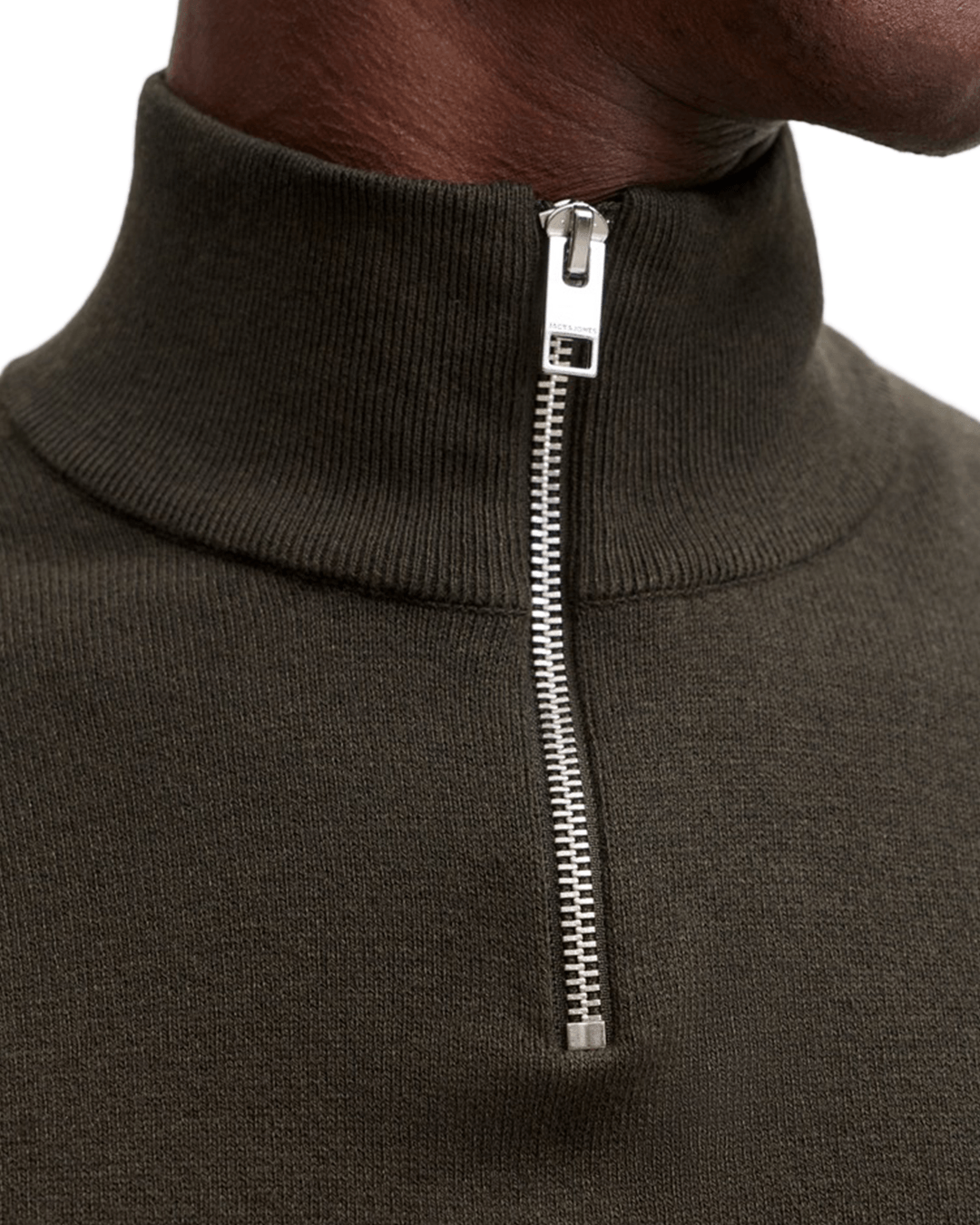 Jack & Jones Jumpers Jack & Jones Green Emil Knit Half-Zip Jumper