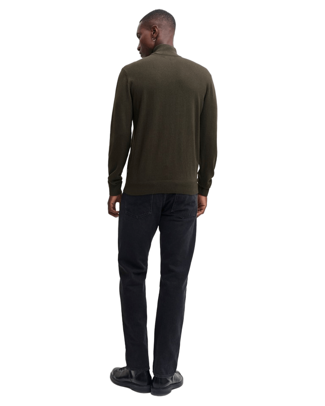 Jack & Jones Jumpers Jack & Jones Green Emil Knit Half-Zip Jumper