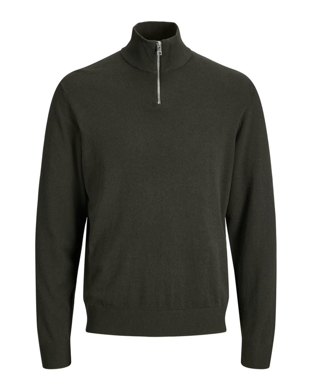 Jack & Jones Jumpers Jack & Jones Green Emil Knit Half-Zip Jumper