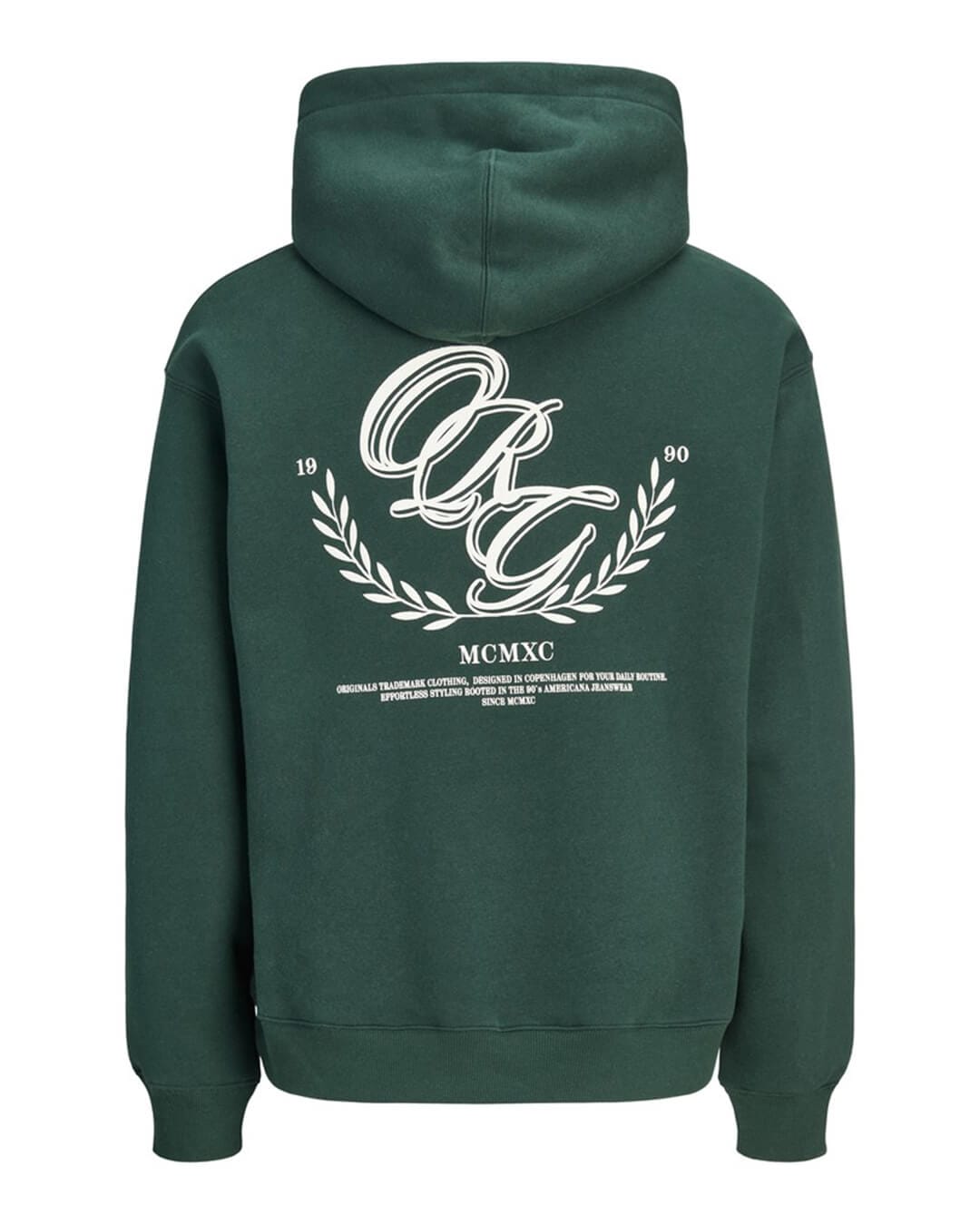 Jack & Jones Jumpers Jack & Jones Green Frederiksberg Back Print Hoodie