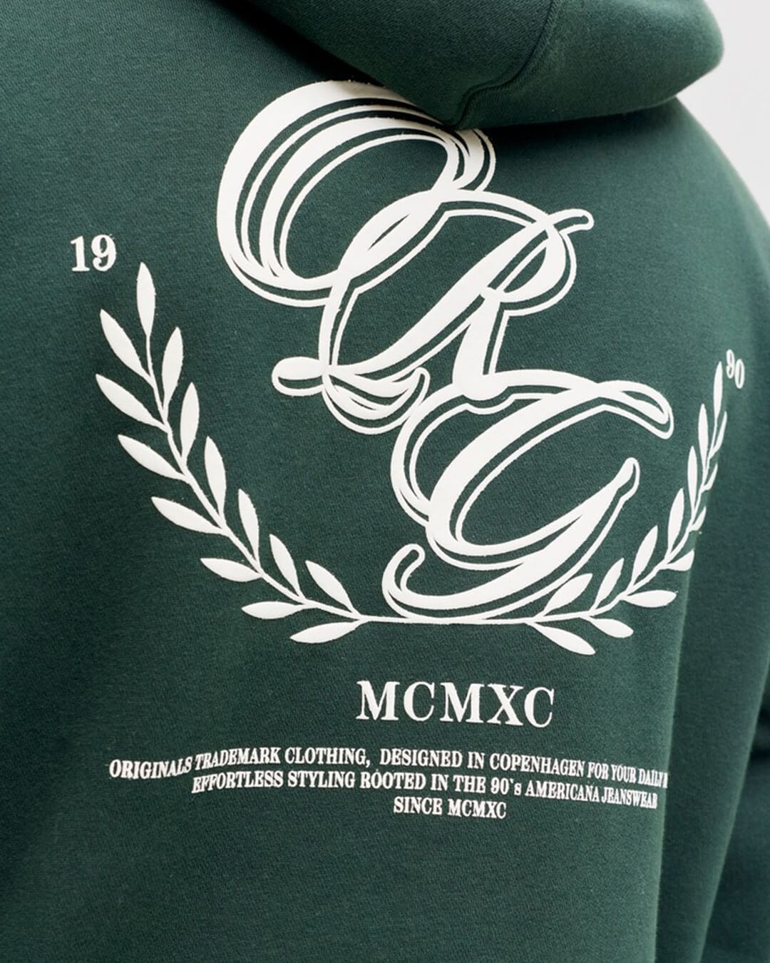 Jack & Jones Jumpers Jack & Jones Green Frederiksberg Back Print Hoodie