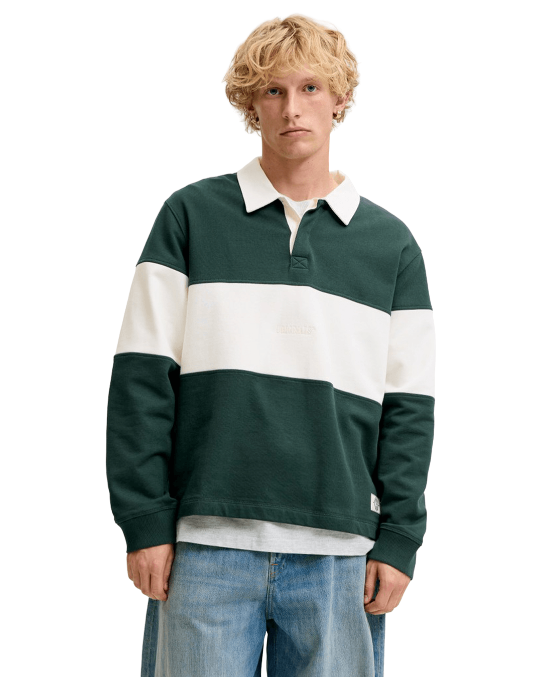 Jack & Jones Jumpers Jack & Jones Green Frederiksberg Colour Block Sweatshirt