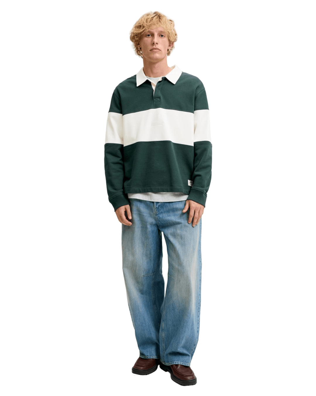 Jack & Jones Jumpers Jack & Jones Green Frederiksberg Colour Block Sweatshirt