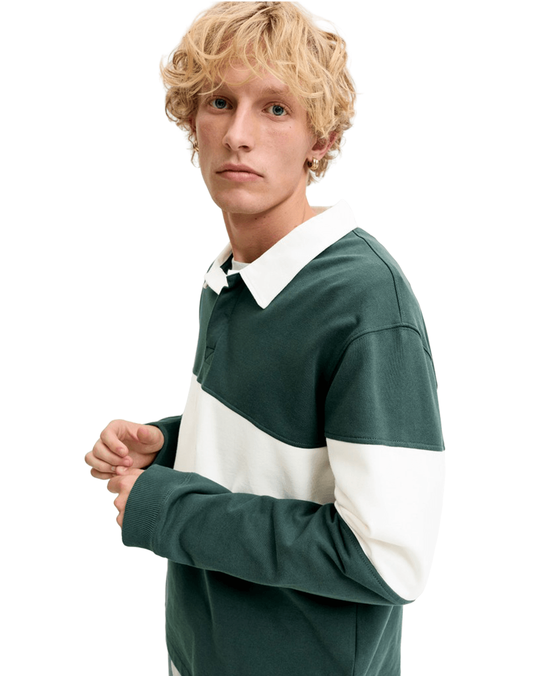 Jack & Jones Jumpers Jack & Jones Green Frederiksberg Colour Block Sweatshirt