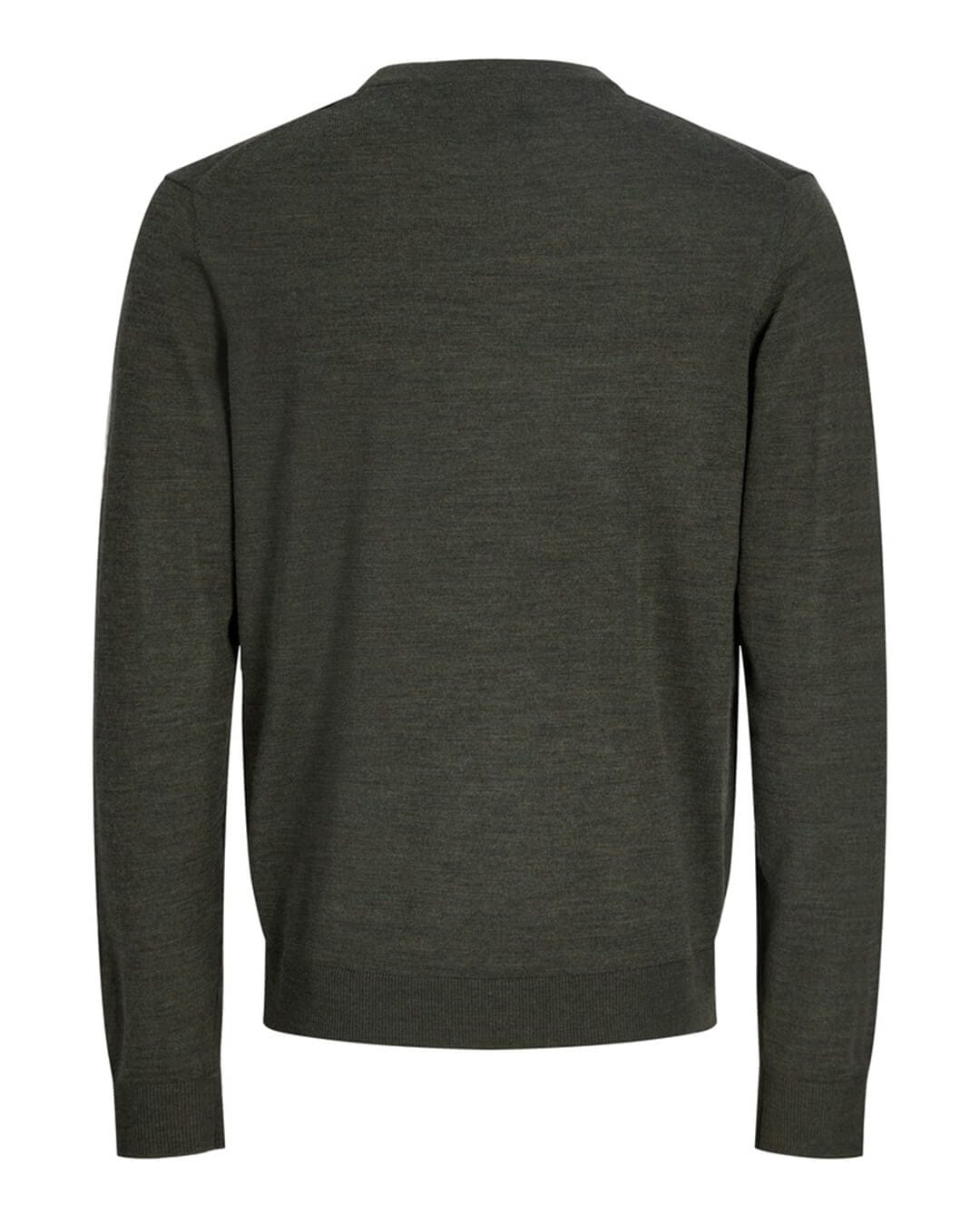 Jack & Jones Jumpers Jack & Jones Green Merino Knit Crew Neck Jumper