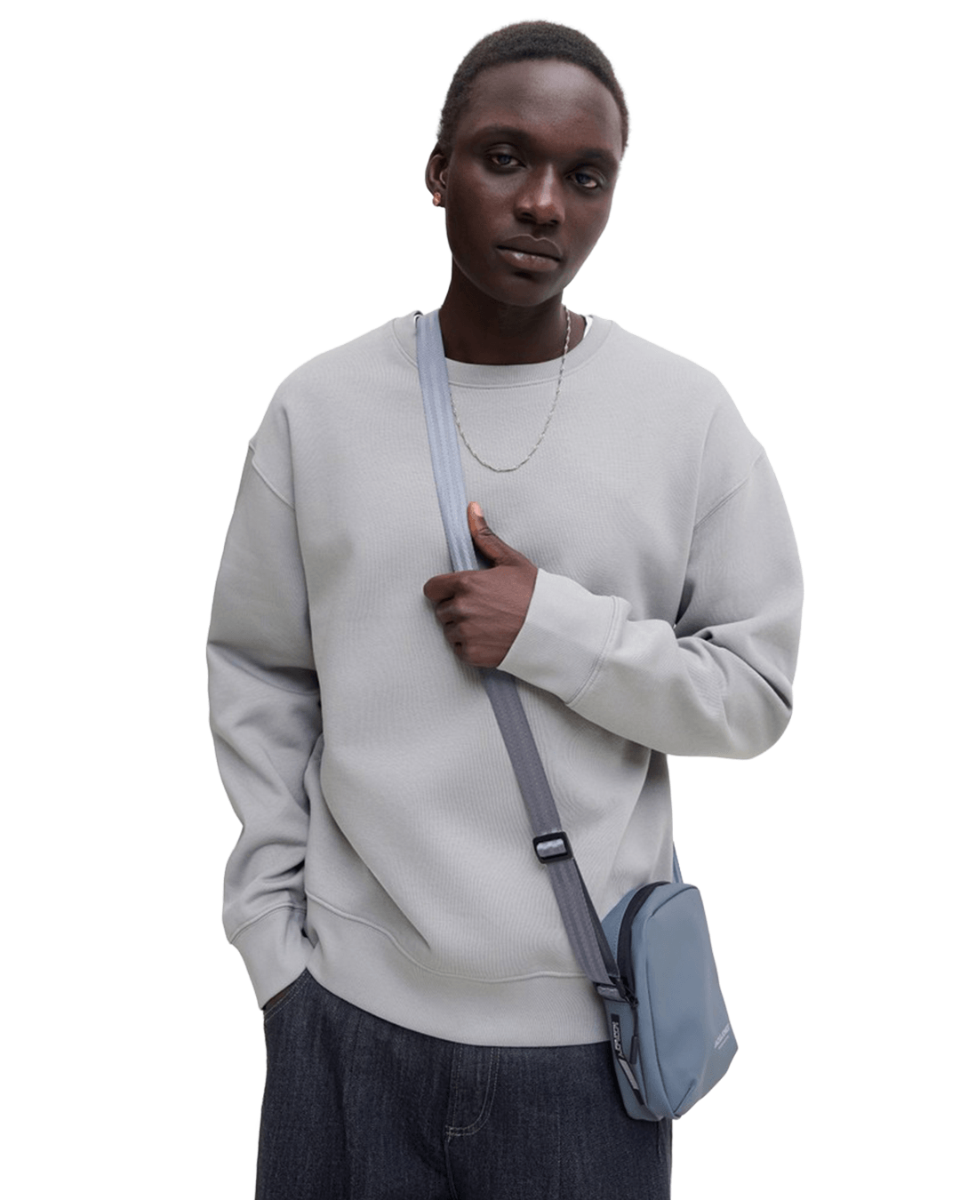 Jack & Jones Jumpers Jack & Jones Grey Ace Crew Neck Sweatshirt