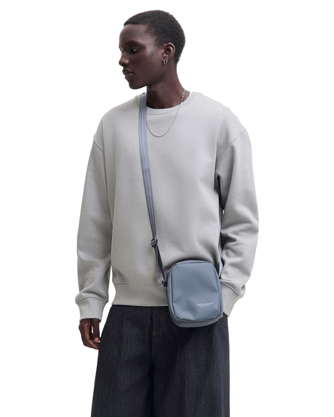 Jack & Jones Jumpers Jack & Jones Grey Ace Crew Neck Sweatshirt
