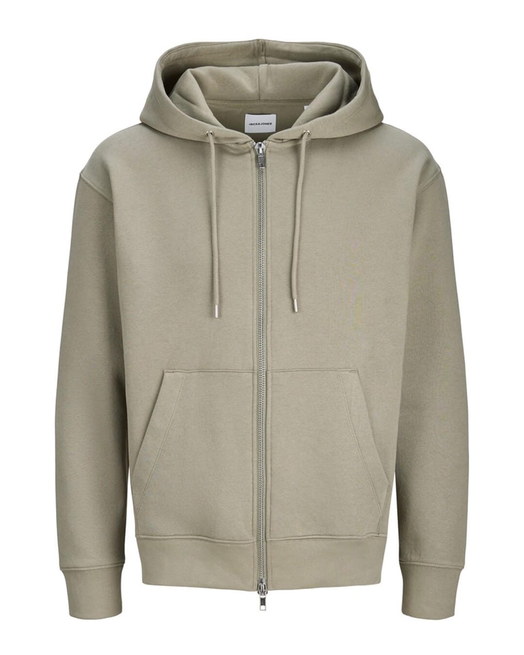 Jack & Jones Jumpers Jack & Jones Grey Ace Zip Hoodie