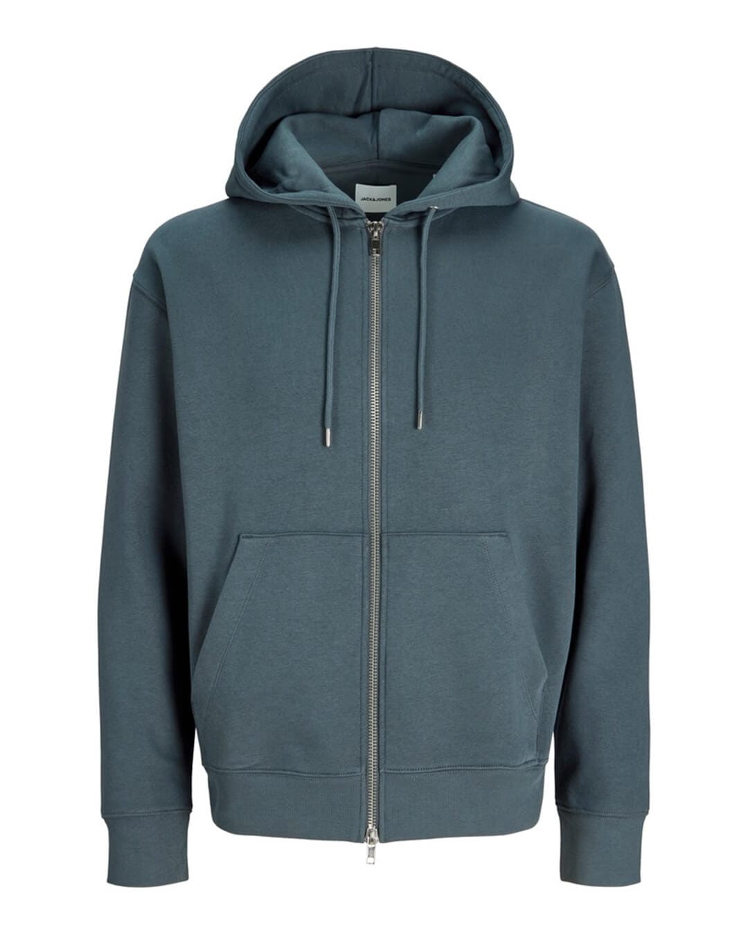 Jack & Jones Jumpers Jack & Jones Grey Ace Zip Hoodie