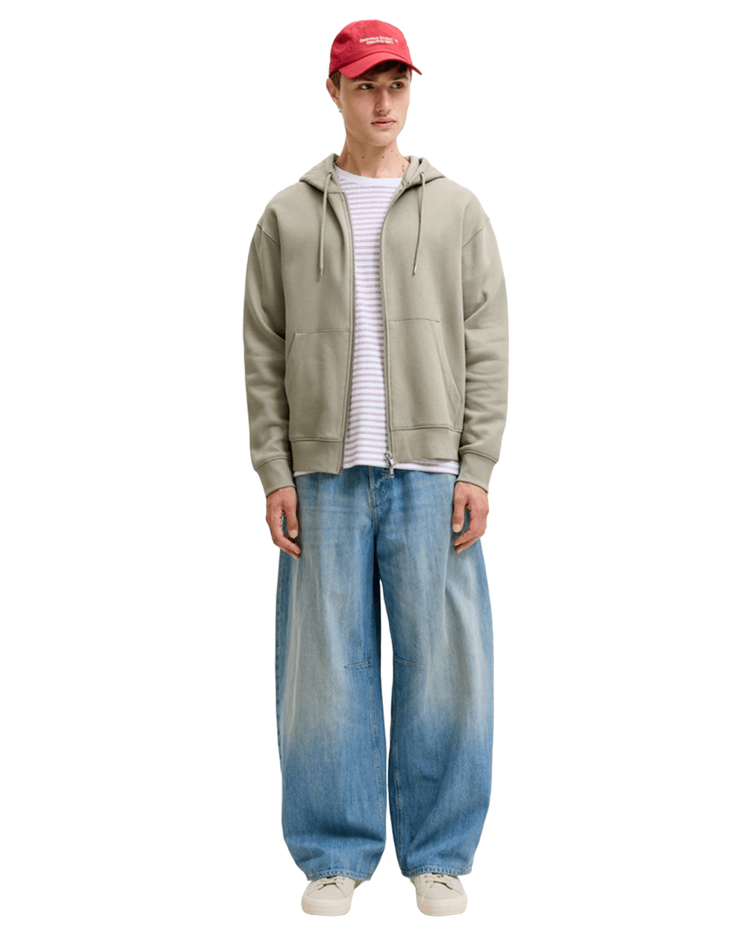Jack & Jones Jumpers Jack & Jones Grey Ace Zip Hoodie