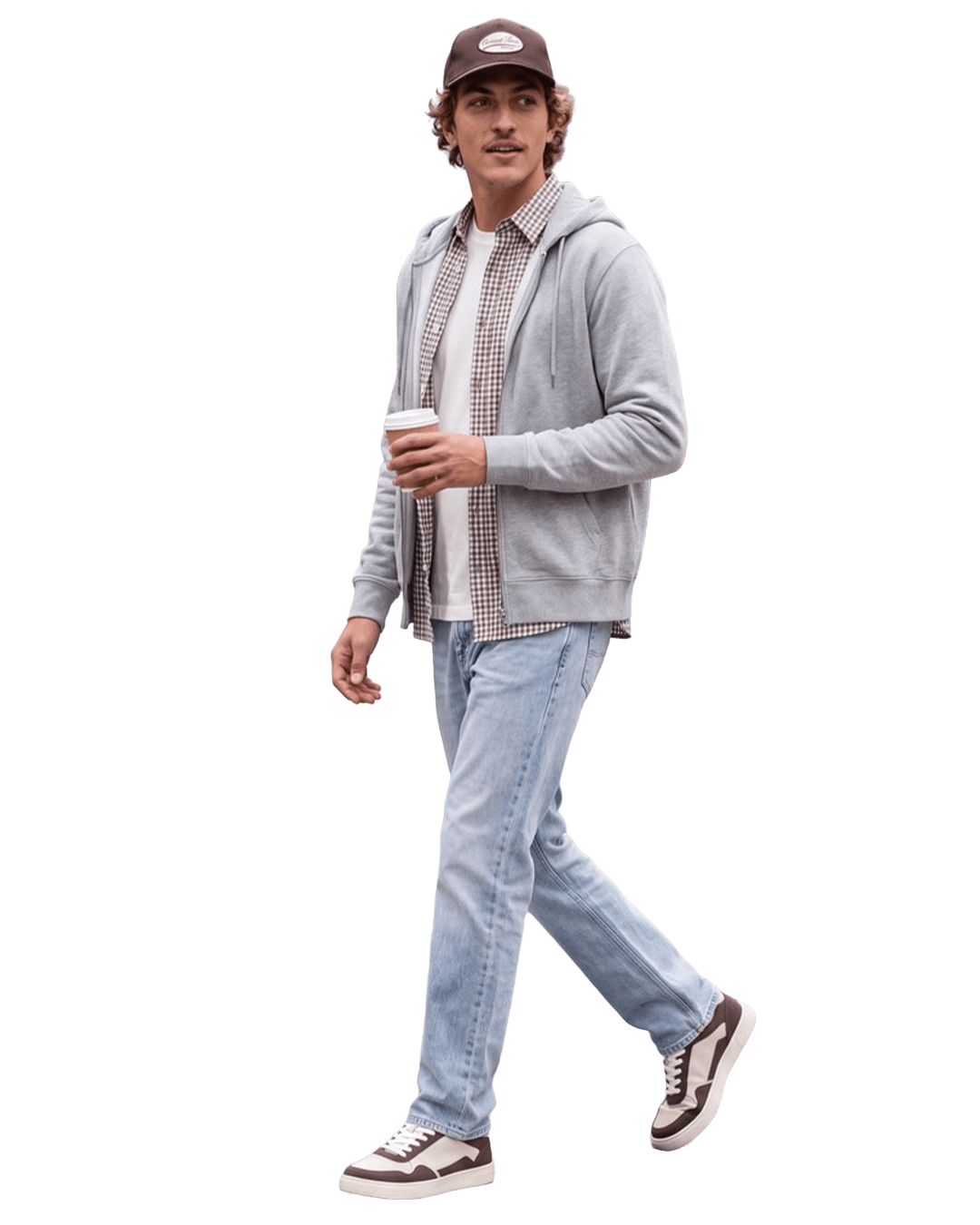 Jack & Jones Jumpers Jack & Jones Grey Ace Zip Hoodie