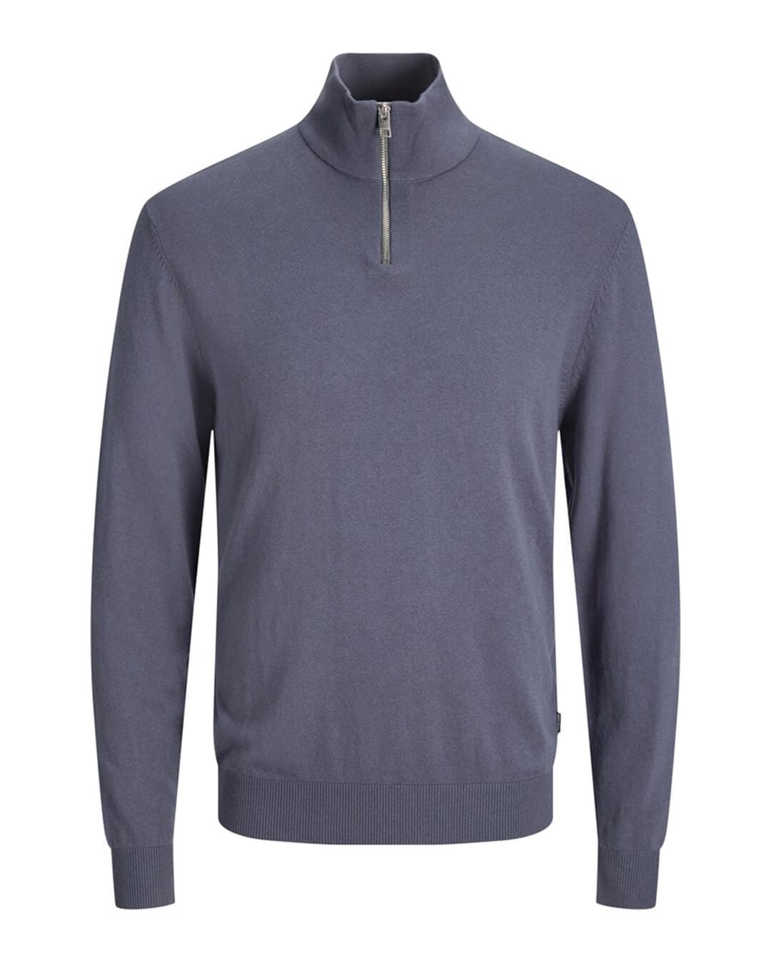 Jack & Jones Jumpers Jack & Jones Grey Emil Knit Half-Zip Jumper