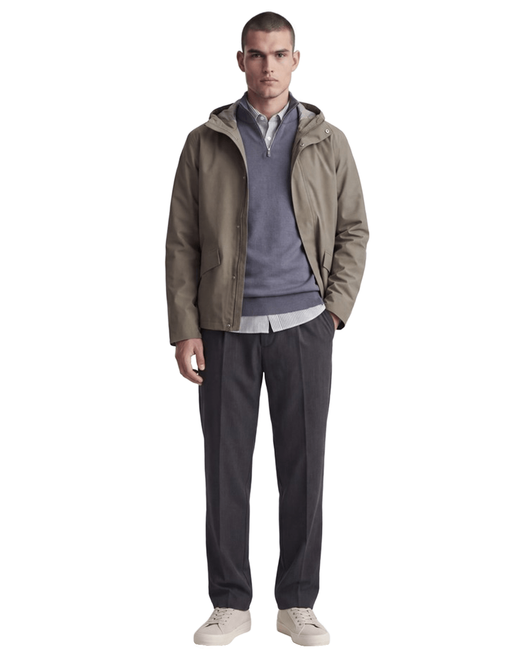 Jack & Jones Jumpers Jack & Jones Grey Emil Knit Half-Zip Jumper