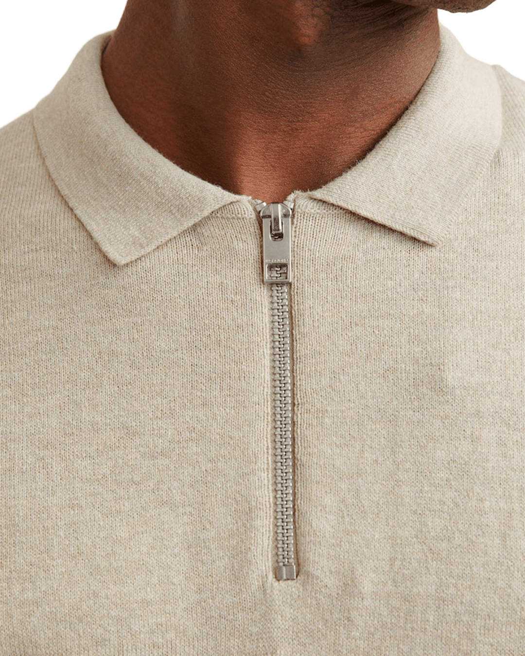 Jack & Jones Jumpers Jack & Jones Grey Emil Knit Polo Half-Zip Jumper