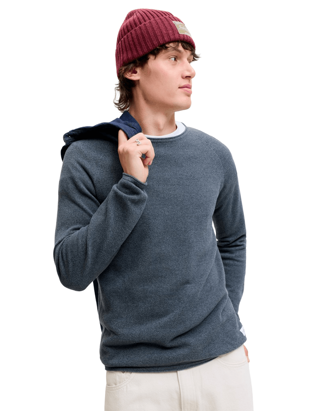 Jack & Jones Jumpers Jack & Jones Grey Hill Knit Crew Neck Jumper