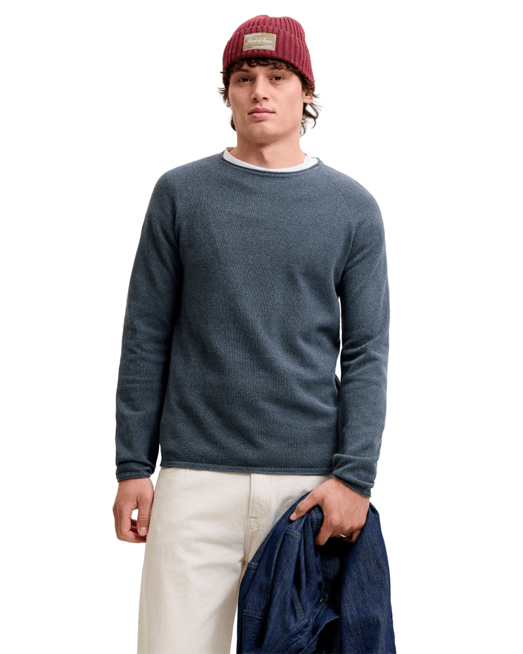Jack & Jones Jumpers Jack & Jones Grey Hill Knit Crew Neck Jumper