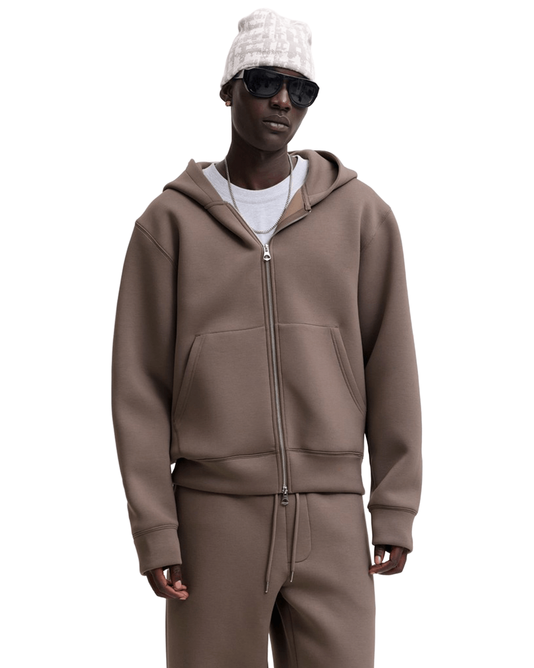 Jack & Jones Jumpers Jack & Jones Grey Legacy Scuba Zip Hoodie