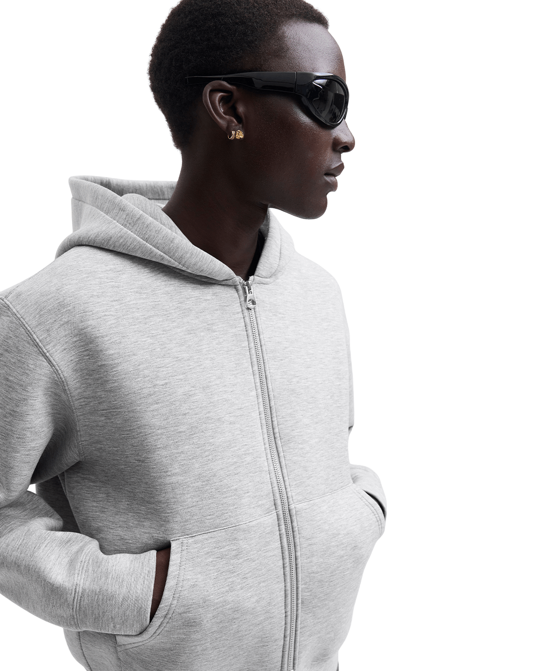 Jack & Jones Jumpers Jack & Jones Grey Legacy Scuba Zip Hoodie
