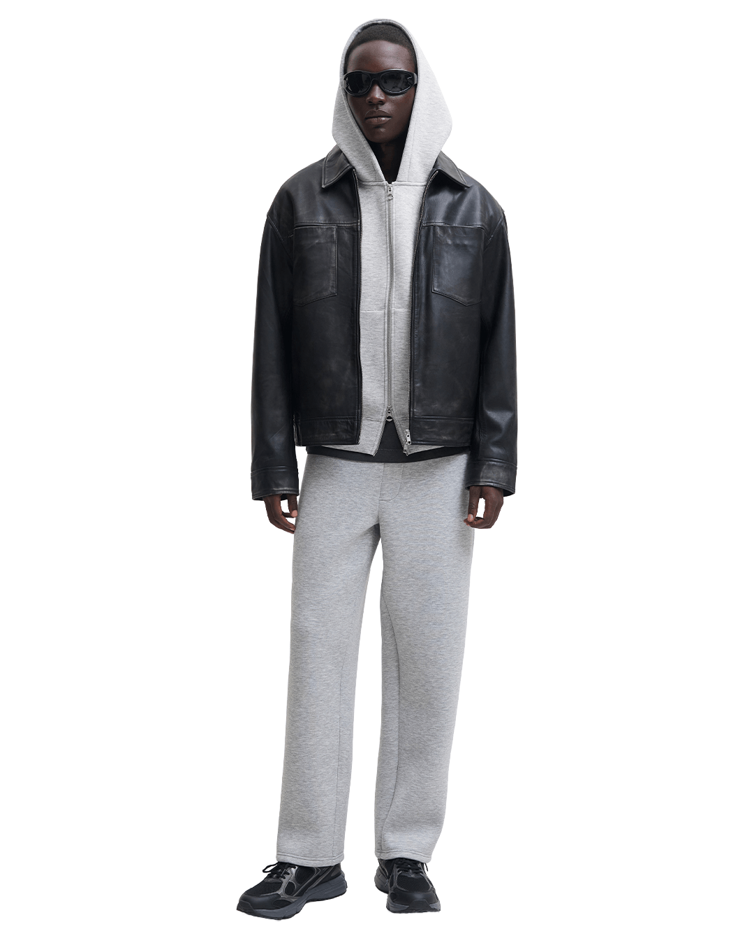Jack & Jones Jumpers Jack & Jones Grey Legacy Scuba Zip Hoodie